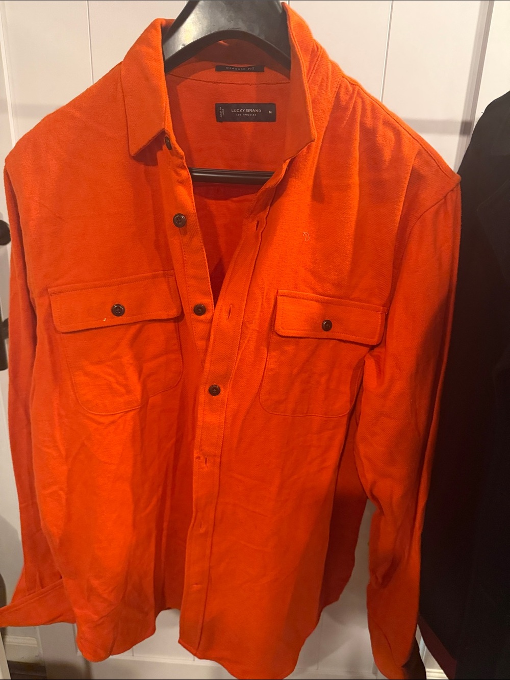 Lucky Brand Bright Orange Lightweight Shirt Jacket
